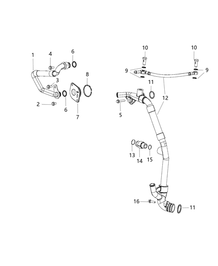1995 Dodge Stratus Bolt Hexagon Flange Head Diagram for 68210649AA