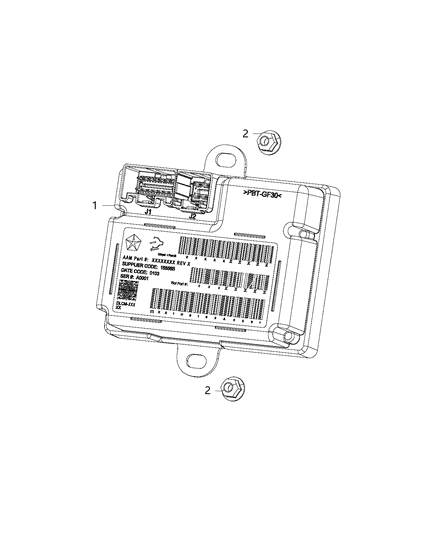 Control Module Diagram for 68383660AE