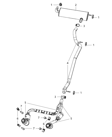 1985 Jeep J10 Muffler And Tailpipe Exhaust Diagram for 52059937AH