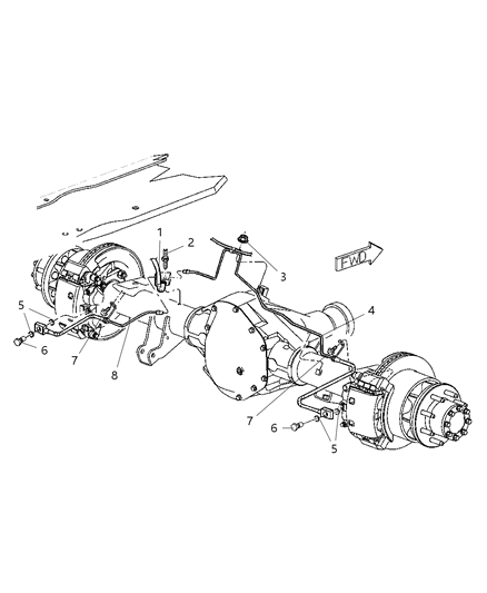 1985 Chrysler Executive Limousine Hose Brake Diagram for V1120174AA