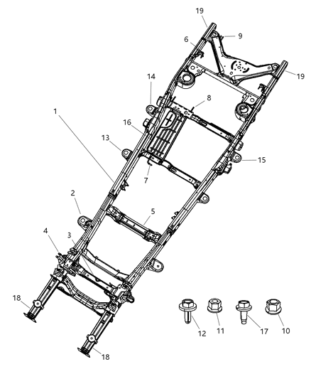 2000 Dodge Caravan Frame Chassis Diagram for 52855537AH