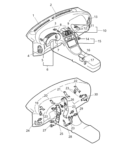 1991 Dodge D150 Screw, Hazard Warning (4X10) , 1995 Diagram for MF455376