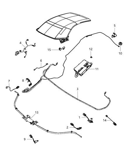 Switch Folding Top Closed Position Diagram for 68028393AA