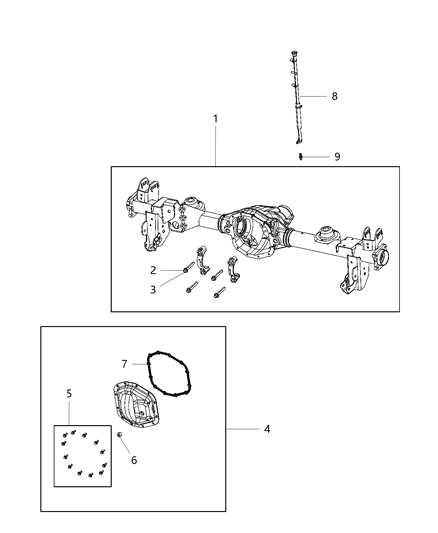 Housing Rear Axle Diagram for 68538455AA