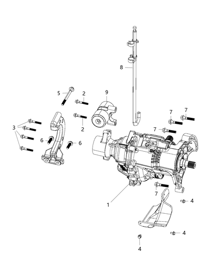 2007 Chrysler Town & Country Damper Transfer Case Diagram for 52123772AA