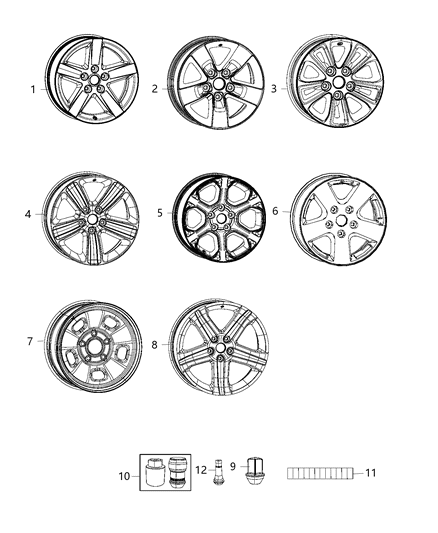 Wheel Aluminum Diagram for 1DY13SZ0AC