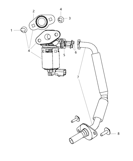 2002 Chrysler 300M Valve EGR Diagram for 4593896AB