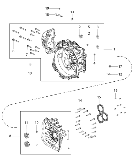 Heater Engine Block Transmission Heater Diagram for 5033557AB