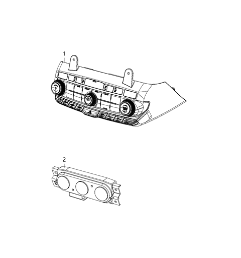 1987 Dodge Ram 50 Control A/C And Heater - Auxiliary Diagram for 68368991AC