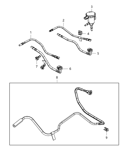 1987 Jeep J10 Clip Fuel Bundle Diagram for 68149652AA