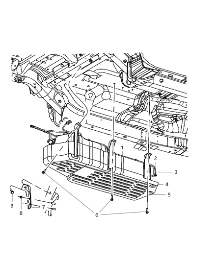 1999 Jeep Grand Cherokee Retainer Kit Quick Connect Diagram for 5139084AA