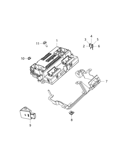 Module Body Controller Diagram for 68268176AB