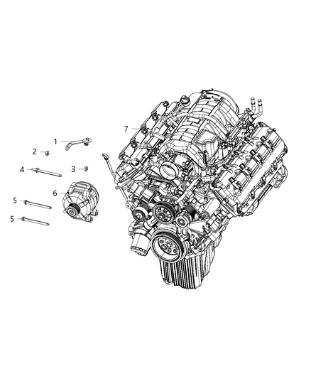 2021 Dodge Durango Bracket Diagram for 68045250AB