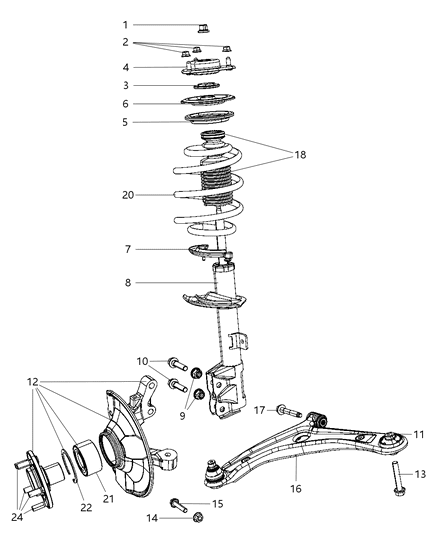 Spring Front Coil Diagram for 5105841AC