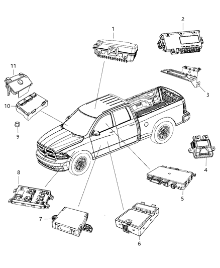 2006 Dodge Sprinter 3500 Module Memory Seat And Mirror Control Diagram for 5026618AC
