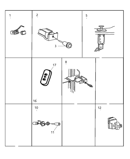 1998 Dodge Ram Van Switch Assembly, Power Seat (Includes Knobs) Diagram for 4373666