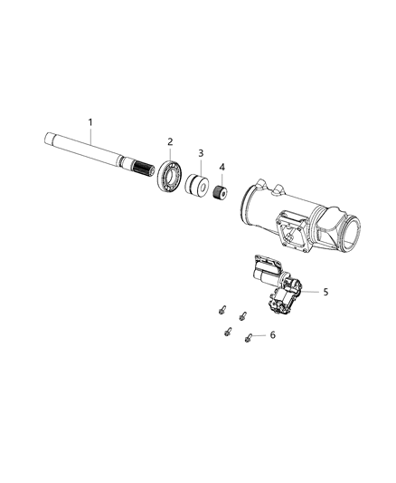 Bearing Intermediate Shaft Diagram for 68216987AA