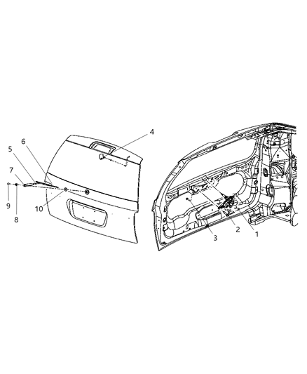 Motor Rear Window Wiper Diagram for 55077823AC