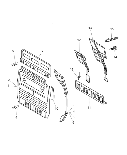 2019 Ram ProMaster 3500 Rivet Diagram for 5103838AA
