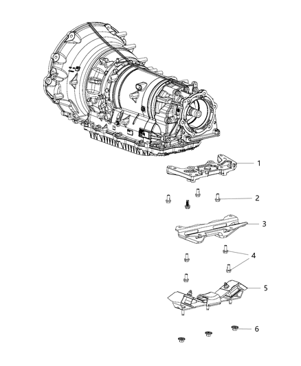 Transmission Mount Diagram for 68264828AC