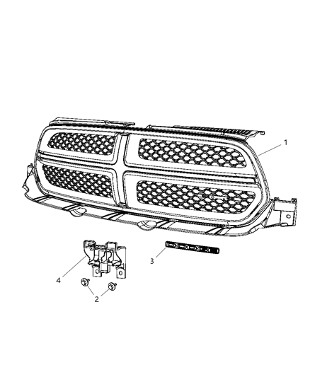 Grille Radiator Diagram for 55079364AC