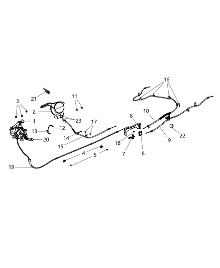 Lever Parking Brake Diagram for 4743865AC
