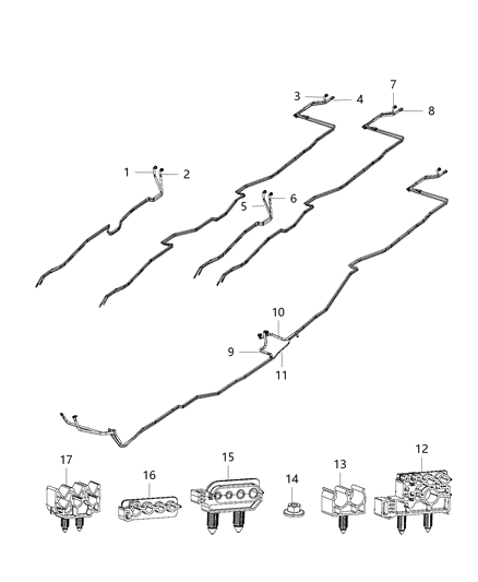 Clip Tube 3 Way Diagram for 68065681AA