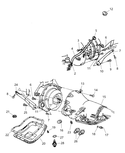 1984 Chrysler Fifth Avenue Pan Transmission Oil Diagram for 52118780AC