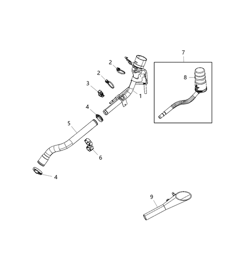 1985 Dodge Ramcharger Clip Tie Strap Diagram for 68373369AA