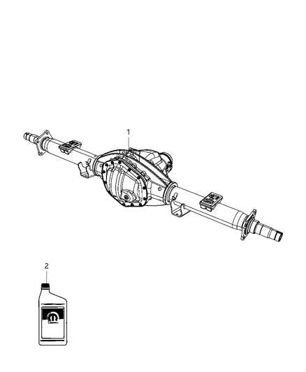Axle Service Rear Diagram for 68053670AA