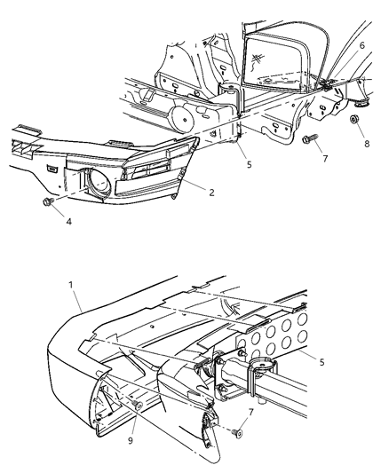 2004 Dodge Durango Fascia Front Diagram for 5HP21ZSPAB