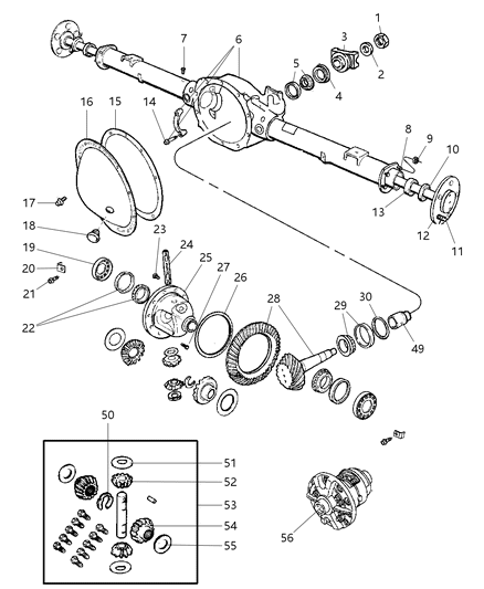 Housing Rear Axle Diagram for 5072511AD