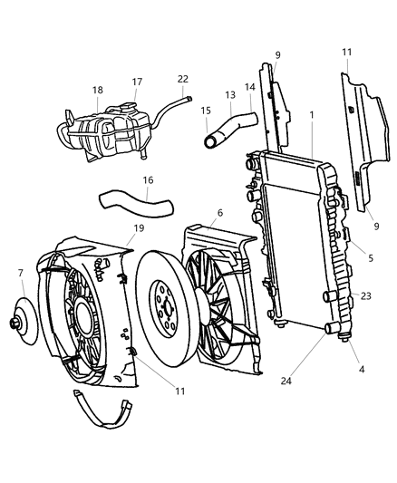 Bottle Pressurized Coolant Diagram for 52079788AD