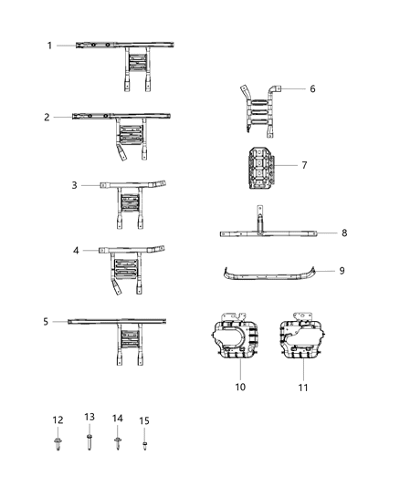 Skid Plate Front Diagram for 68275013AA