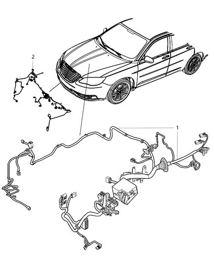 2012 Dodge Avenger Wiring Front End Module Diagram for 5148233AD