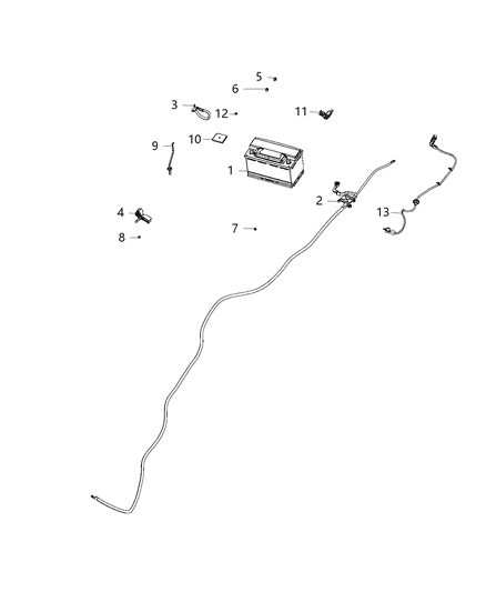 Wiring Battery Positive Pass Through Stud To PDC Diagram for 5035537AA
