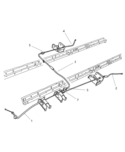 1992 Dodge Colt Bracket Parking Brake Cable Diagram for 4683496AB