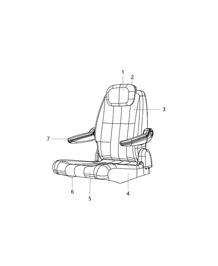 Cover And Pad Cushion Diagram for 5SU12BD1AA