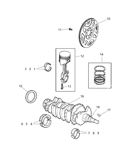 2021 Ram 1500 Classic Flywheel Diagram for 52104578AA
