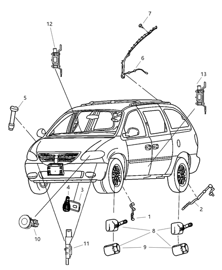 2012 Dodge Charger Sensor Pinch Diagram for 4894032AD