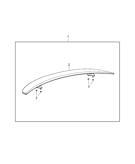 Spoiler Kit Deck Lid Diagram for 82212416AB