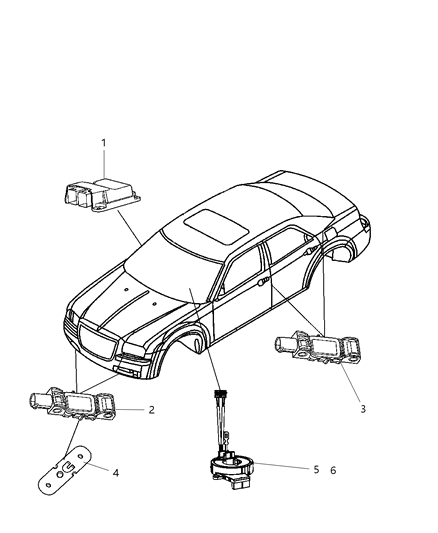 Module Occupant Restraint Diagram for 4896098AE