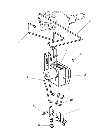 Control Unit Anti-Lock Brake Diagram for 5140827AA