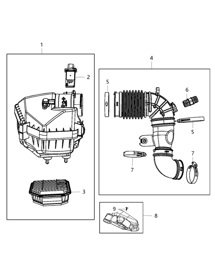 Hose Clean Air Diagram for 4721136AG