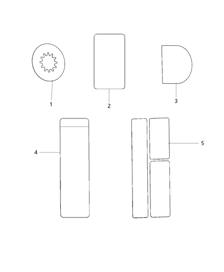 Label A/C System Close Out Panel Radiator Top - Washer Fluid Diagram for 68297582AA