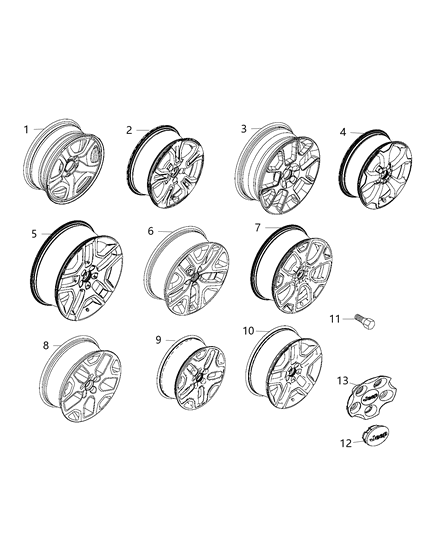 Wheel Aluminum Diagram for 6VP81LAUAA