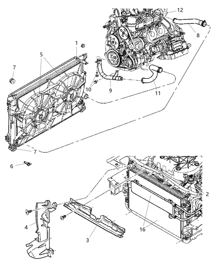 Radiator Engine Cooling, 25 Pc Min Qty Mix & Match Diagram for 2AMR3025AA