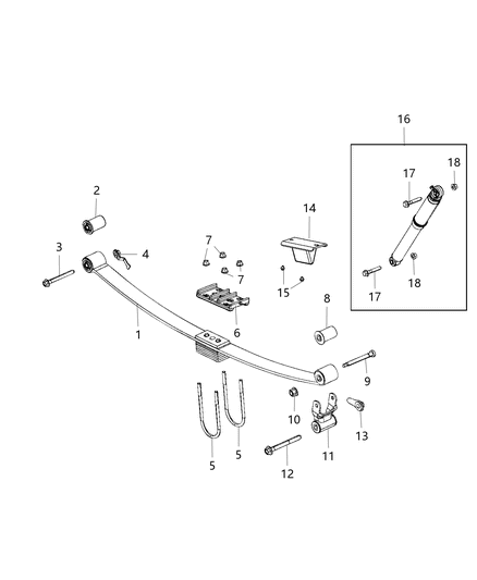 1984 Dodge Rampage Shock Absorber Kit Suspension Rear Diagram for 68450002AC