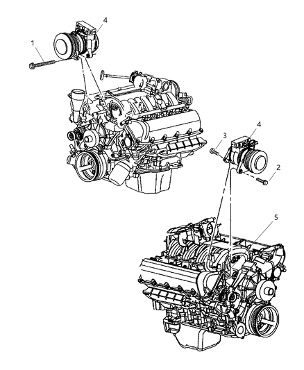 Compressor A/C Diagram for 55056435AB