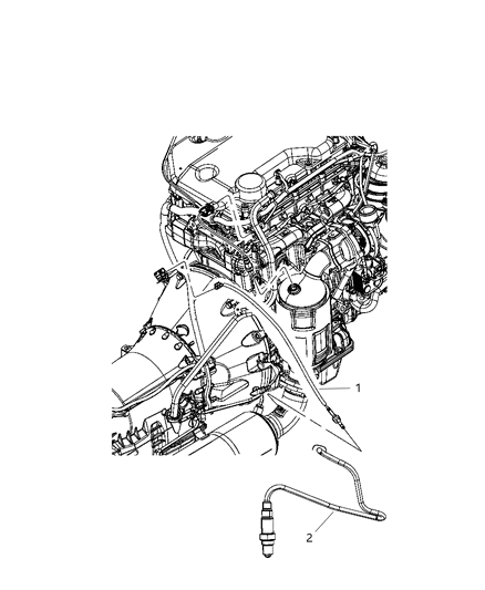2015 Ram 2500 Sensor Exhaust Temperature Diagram for 5149282AA
